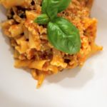 Gigli pasta with homemade tomato sauce